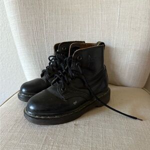 Doc Marten’s Children Black Leather Boots